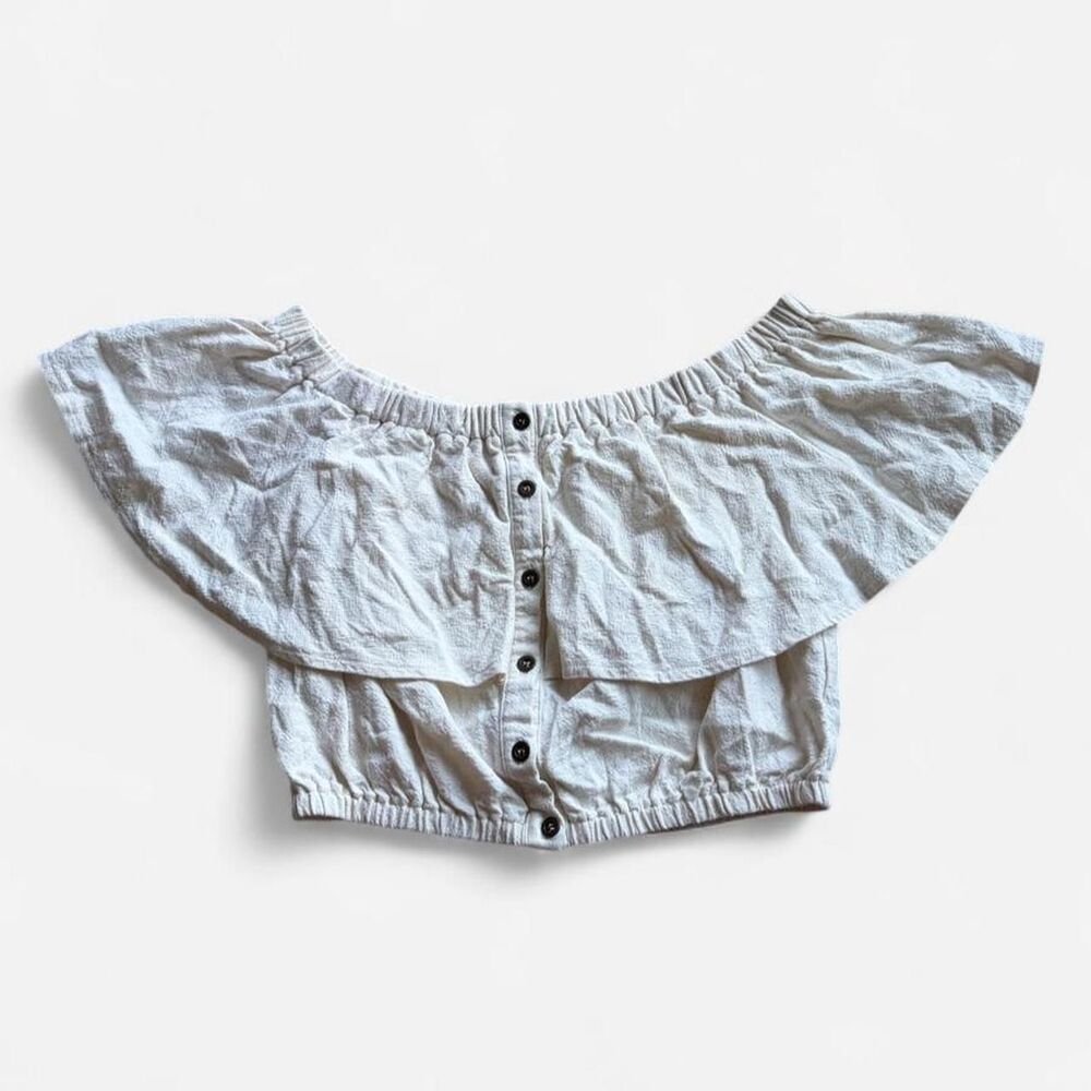 Astr-the-label Women's White and Cream Crop-top
